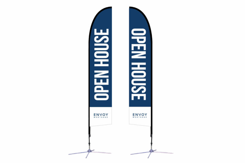 Envoy Mortgage | 14 ft. Feather Flag X-Based Double-Sided