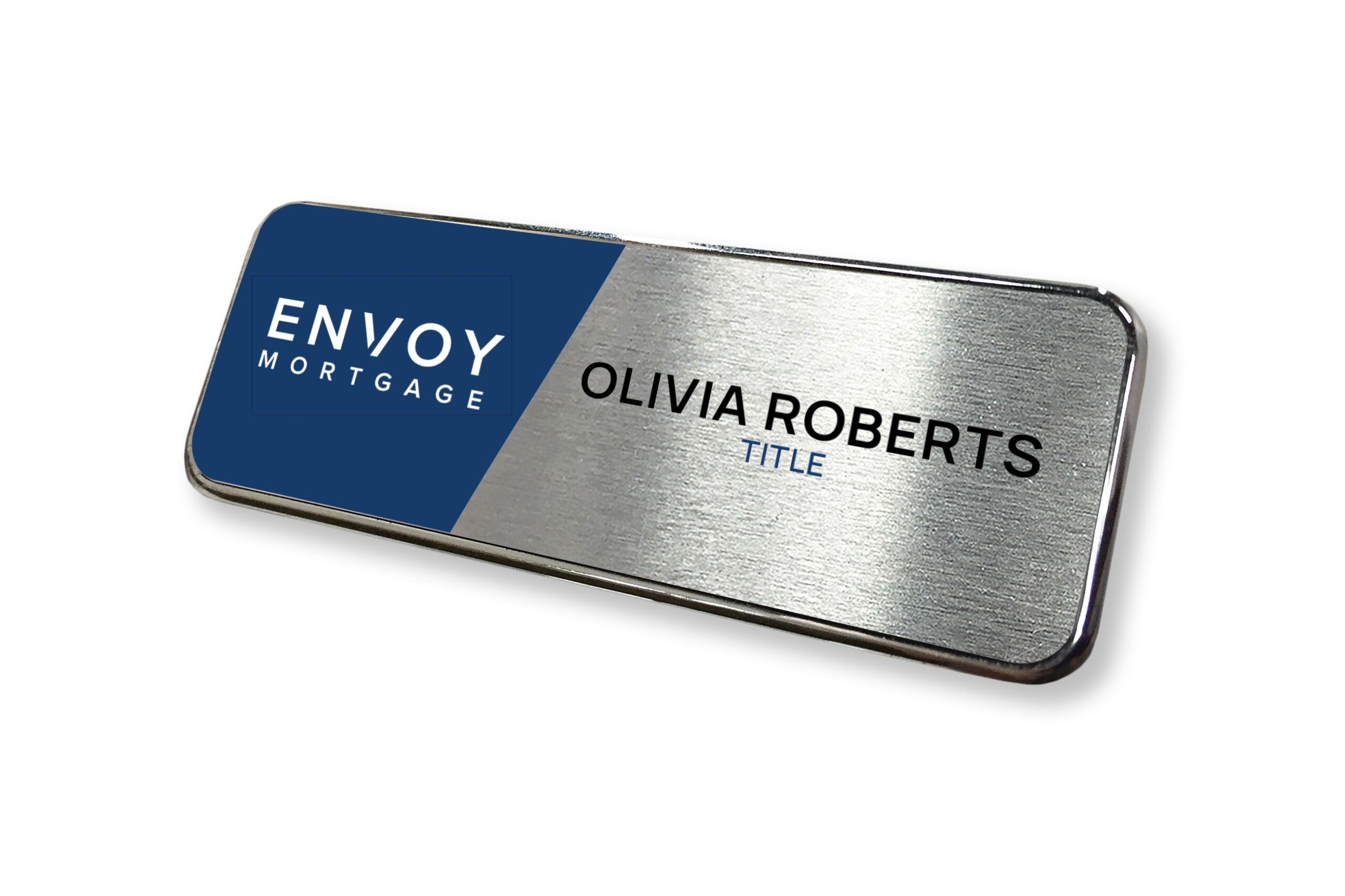 Envoy Mortgage | Framed Name Tag - 1x3 Name Tag (White Logo)