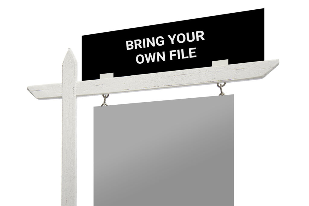 Other Brokerages | Durabond LTE 'Bring-Your-Own-File' Sign Riders 24″ x 6″